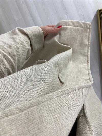 Astarsiz Yazlık Keten Ceket Bej