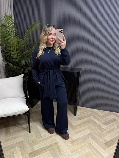 Bağlama Detaylı Orj Marka Oyhs Kumaş Takım Lacivert