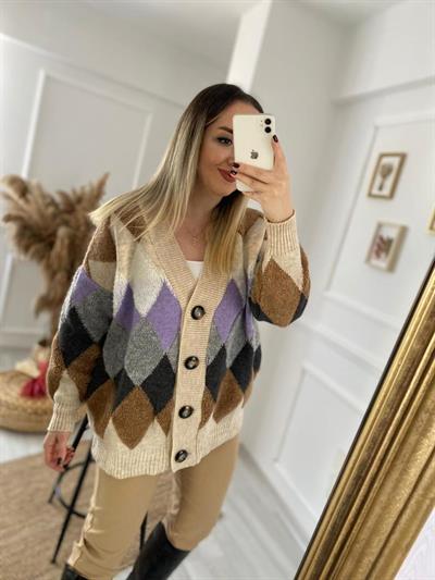 Baklava Desen Hirka Bej