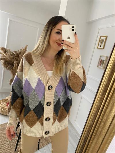 Baklava Desen Hirka Bej