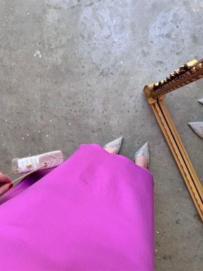 Balon Kol Fiyonk Detaylı Prenses Elbise Şeker Pembe