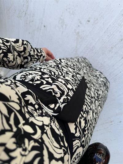 Belden Kuşaklı Maruken Kumaş Elbise