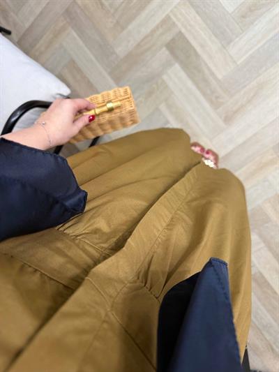 Berlin Pamuk Poplin Maxi Elbise Olive