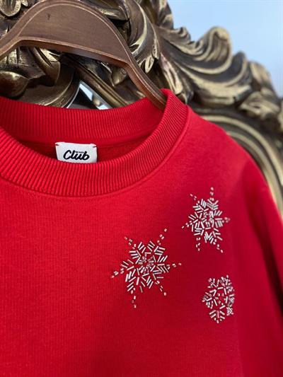 Beymen Taşlı Kırmızı Sweat