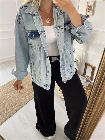 Bf Oversize Weekend Yazılı Jean Ceket