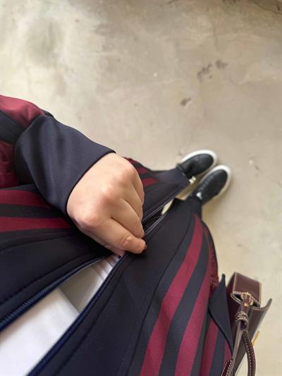 Broş Detaylı Elit Tasarım Takım Bordo Lacivert