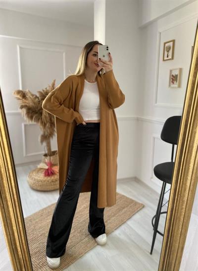 Camel Renk Triko Hırka