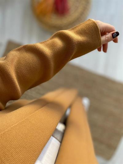 Camel Renk Triko Hırka