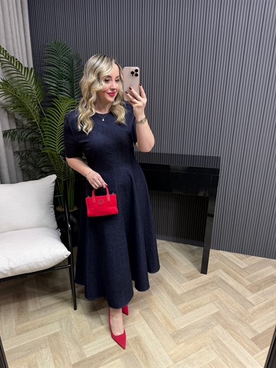 Ceremony Tasarım Prenses Model Denim Elbise 