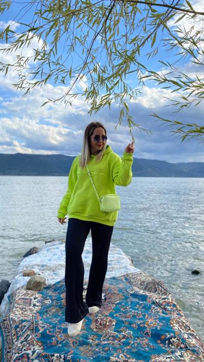 Champion Sweatshit Neon Yeşil