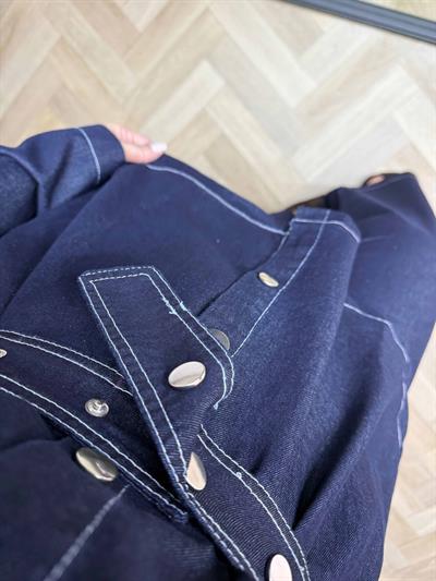 Cıtcıtlı Kemerlı Tasarım Denim Takım