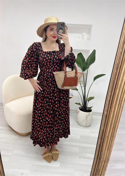 Clara Önden Düğmeli Elbise