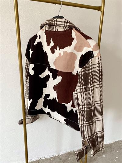 Desenli Düğmeli Tasarım Ceket/Gömlek