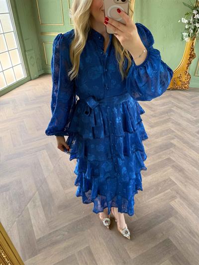 Diamond Kat Kat Şifon Elbise Mavi