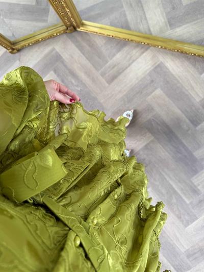 Diamond Kat Kat Şifon Elbise Olive