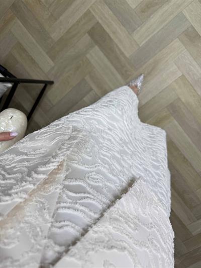 Dokulu Yelekli Premium Takım Ekru