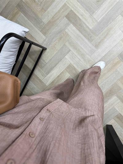 Elina Arkası Fiyonk Detaylı Tasarım Takım Pudra