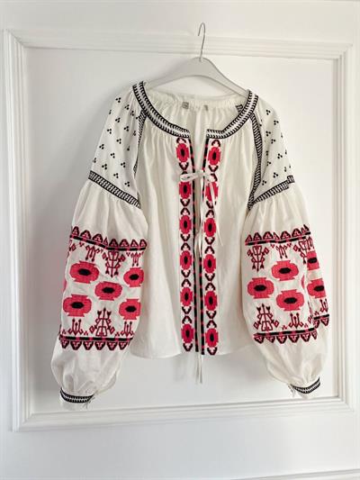 Etnik Desen Balon Kol Ceket