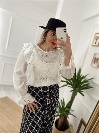 Firfir Fisto Detaylı Pamuk Kumaş Gömlek