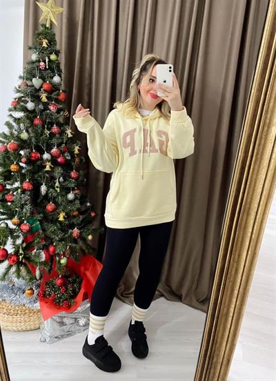 Gap Limon Sarı Kapüşonlu Sweatshit