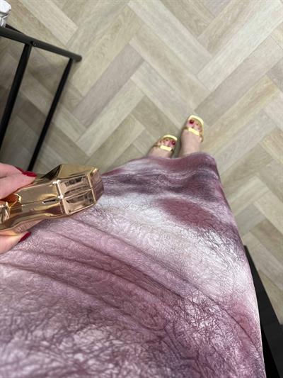 Hazel Vatkalı Düğüm Detaylı Elbise Pembe