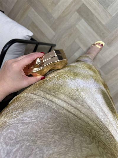 Hazel Vatkalı Düğüm Detaylı Elbise Sarı