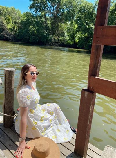 Helena Sarı Papatya Desen Fisto Tasarım Elbise