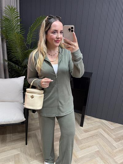 Hilda Kapüşonlu Orj Marka Model Takım Mint Yeşil