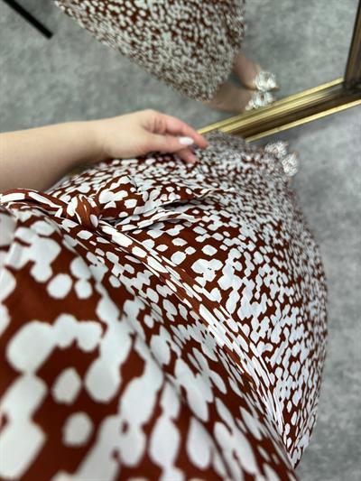 Karpuz Kol Anvelop Model Saten Elbise