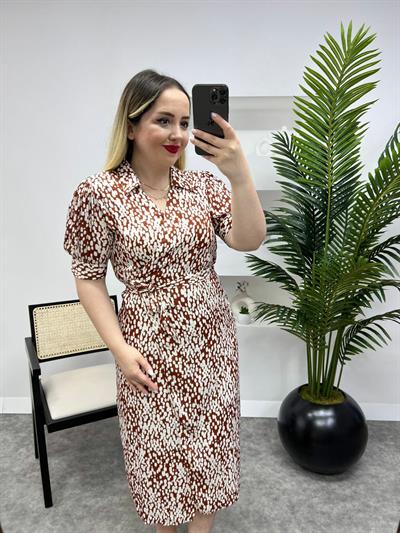 Karpuz Kol Anvelop Model Saten Elbise