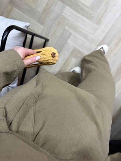 Kimonulu Keten Takım Haki