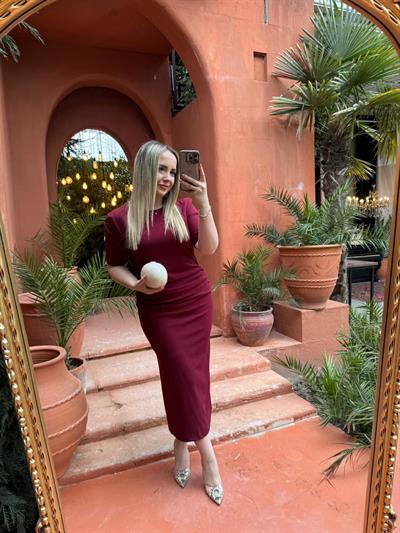 Kısa Kollu Orj Marka Model Bordo Elbise