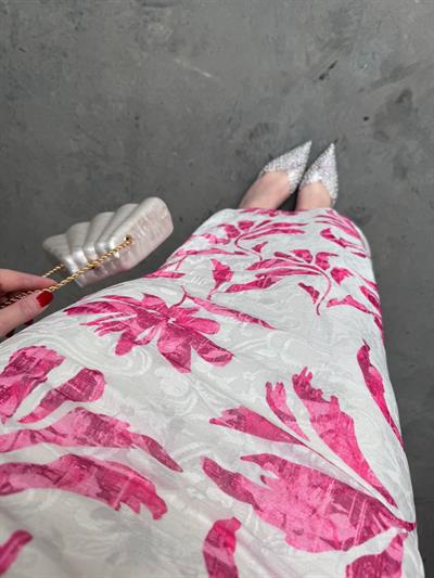 Lady Vatkalı Drapeli Elbise Pembe
