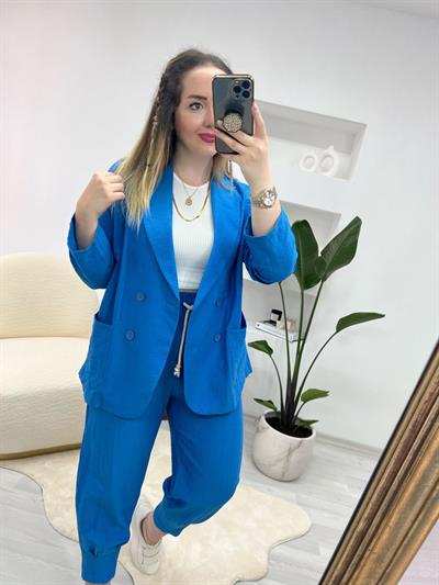 Lara Keten Ceket Mavi