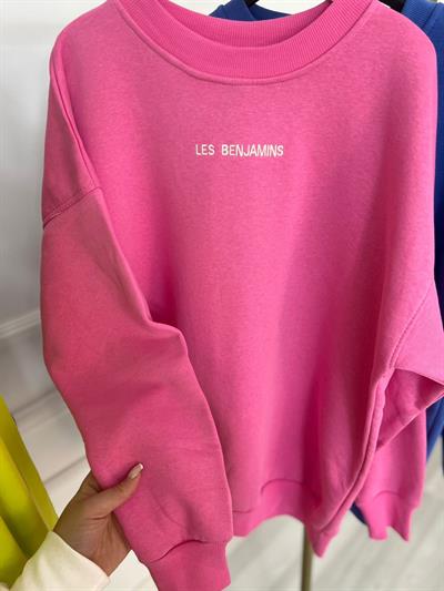 Lb Nakişli Pembe Sweatshirt