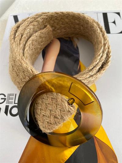 Leoplar Tokalı Hasır Kemer