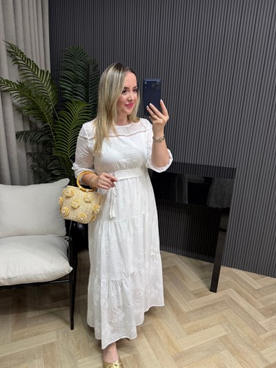 Leylak Orj Marka Model Beli Lastikli Fisto Elbise