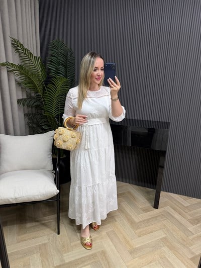 Leylak Orj Marka Model Beli Lastikli Fisto Elbise