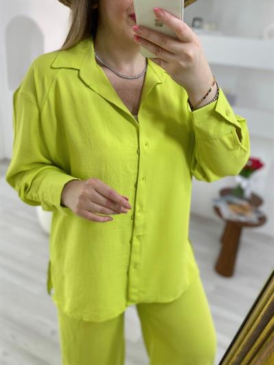 Linda Aerobin Takım Lime Renk