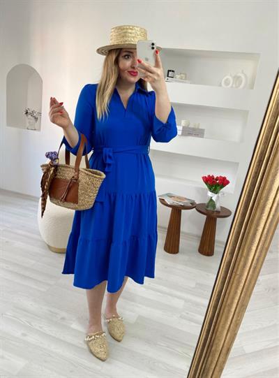 Linda Saks Midi Boy Elbise