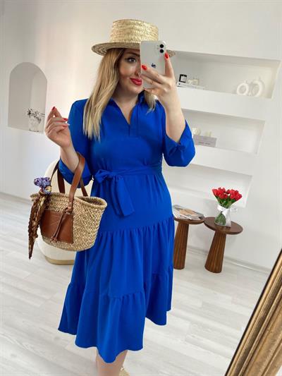 Linda Saks Midi Boy Elbise
