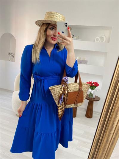 Linda Saks Midi Boy Elbise