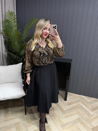 Lowe Etek Görünümlü Elbise Leopar