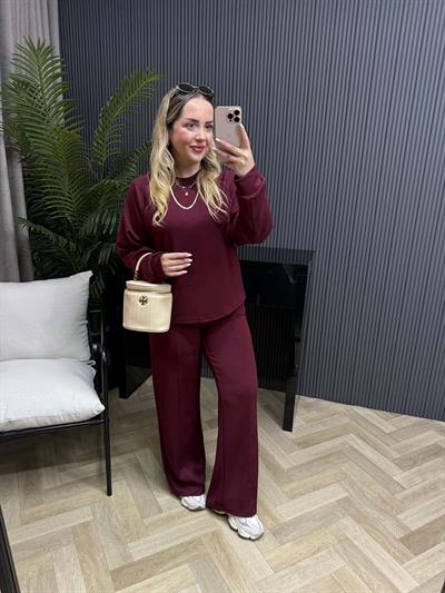 Luna Orj Marka Model Fit Takım Bordo