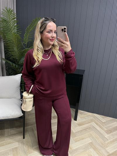 Luna Orj Marka Model Fit Takım Bordo