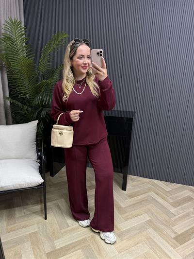 Luna Orj Marka Model Fit Takım Bordo