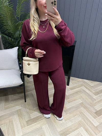 Luna Orj Marka Model Fit Takım Bordo