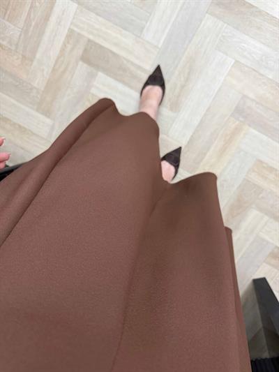 Mabel Şal Aksesuarlı Prenses Model Elbise Acı Kahve