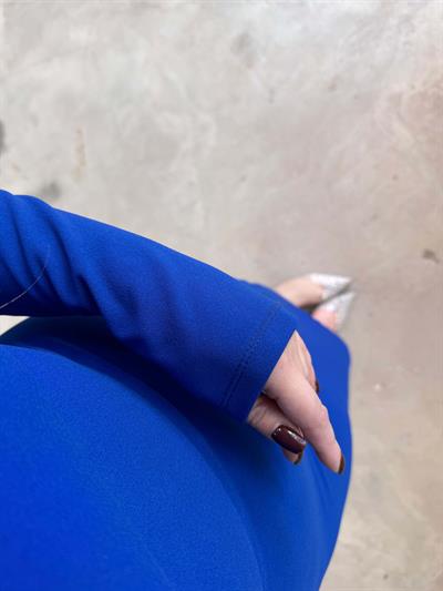 Madonna Yaka İnci Detaylı Elbise Saks