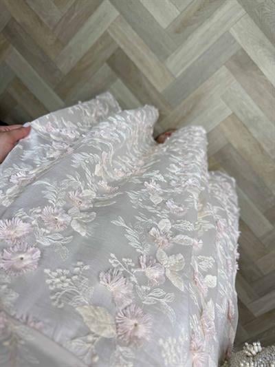 Mariela Üç Boyutlu Çiçekli İthal Tasarım Elbise